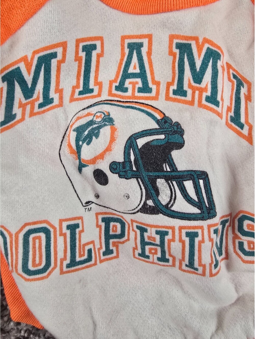 Vtg 1990s Miami Dolphins Toddler Sx 3T Crew Neck Sweatshirt NFL by Jog Togs - Picture 7 of 7